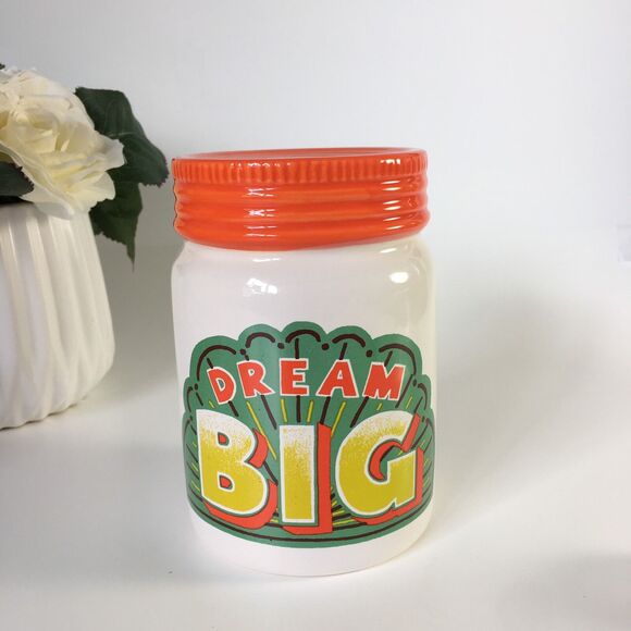About Face Designs Wanderlust "Dream Big" Ceramic Bank 4.75" NIB - Picture 5 of 9